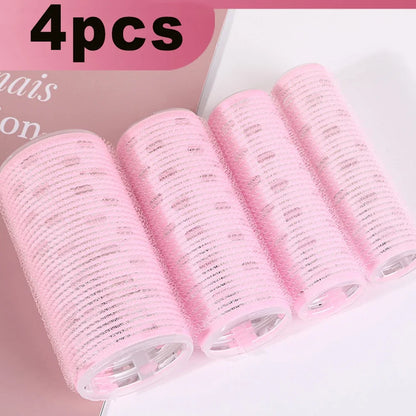 Self-adhesive Curling Tube Natural Stuckless Salon Hairdressing Curlers for Girl Beauty Styling Tool Pink Black Hair Roller Bang
