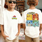 Summer Pokémon AnimeT-shirts Boys Pure Cotton Short-sleeved Top Casual Suitable for Both Boys and Girls, Parent-child Outfits.