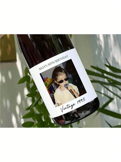 Personalized 30th 40th 60th Birthday Wine Label Vintage 1995 Gift For Her Custom Birthday Wine Label