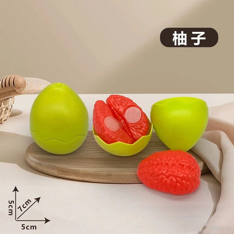 Montessori Simulation Chechele Ingredients Vegetables Fruits Dessert Bread Educational Toy Play House Decompress Educational Toy