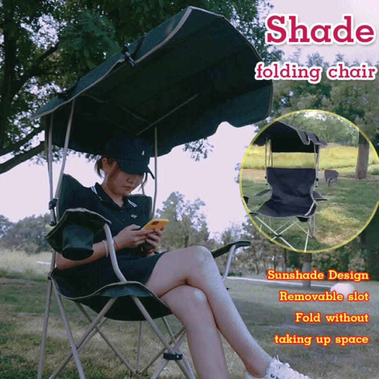 Stylish and Practical Beach Chair with Umbrella and Cooler Bag, Suitable for Picnics and Outdoor Activities