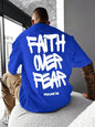 Men's T-shirt - 100% lightweight summer casual T-shirt, bold letter print, round-neck short-sleeved for outdoor activities