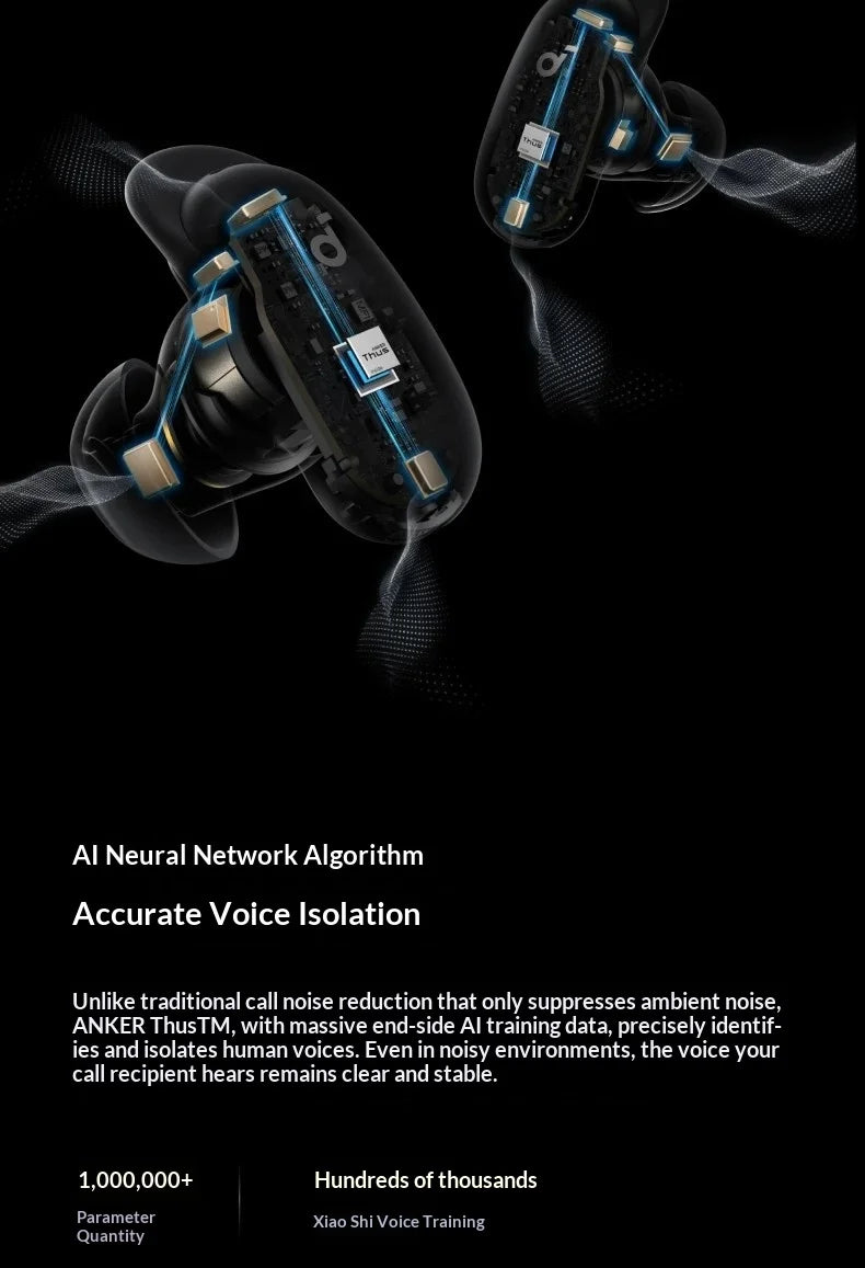 New Anker Liberty 5 Pro Max Noise-Canceling Earphones ANC Active Noise AI Personal Assistant Bluetooth Earphones Gifts