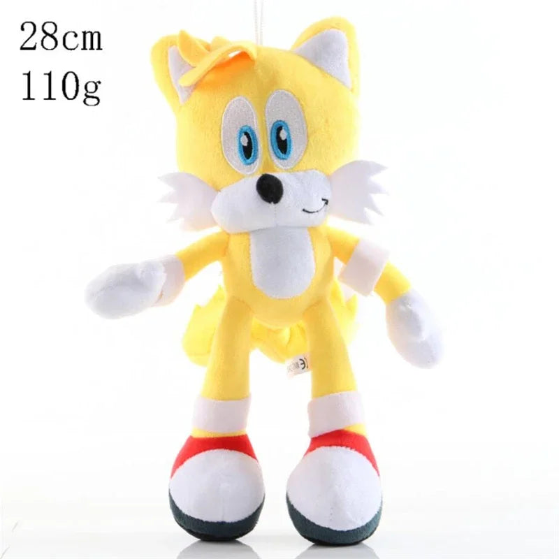 New Super Sonic Cartoon Plush Toy Shadow Amy Knuckle Tail Plush Keychain Toy Hedgehog Anime Soft Padded Doll Kids Fun Fan Gifts