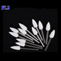 JUMTOP 12Pcs/Bag Dental Flame Cone Round White Stone Polisher FG Burs