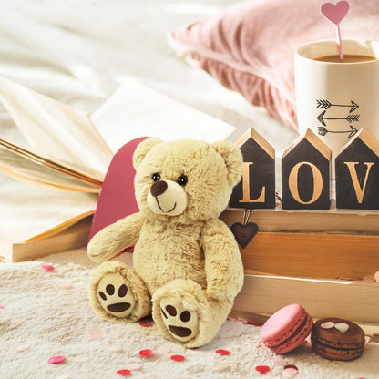 8'' Teddy Bear Stuffed Animals Brown Teddy Bear Plush Toy, Soft Plush Gifts for Kids Baby Toddlers on Baby Shower Christmas Gift