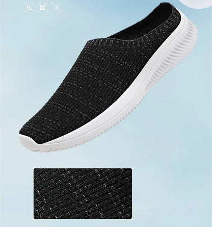 Summer Men Casual Shoes Mesh Loafers Breathable Half Slippers Outdoor Indoor Women Comfortable Fashion Couple Walking Sneakers