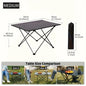 Ultra-Lightweight Aluminum Folding Camping Table - Heavy Duty Portable Outdoor Picnic & BBQ Table, Compact for Travel