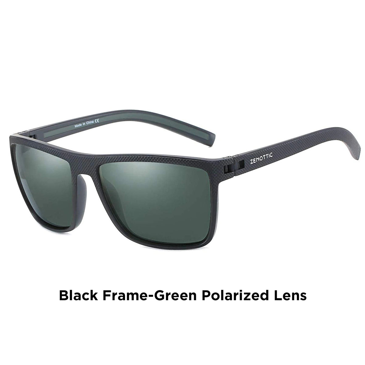ZENOTTIC Polarized Sunglasses for Men Lightweight TR90 Frame UV400 Protection Square Sun Glasses