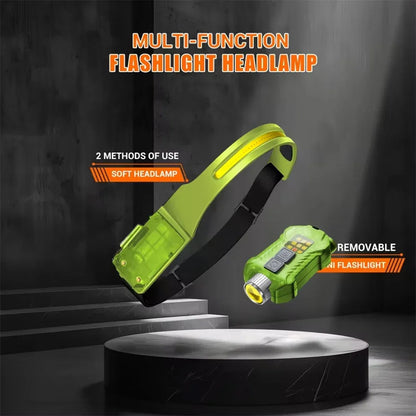 1500LM High Power LED Headlamp COB Head Flashlight With 7500Mah Built-in Battery USB Rechargeable Fishing Camping Lantern Torch