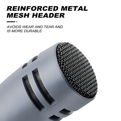 Instrument Microphone E608 7-Piece Wired Drum Mic Kit Dynamic Kick Bass Tom/Snare Cymbals Use For Drums Vocal Band DJ Stage Inst