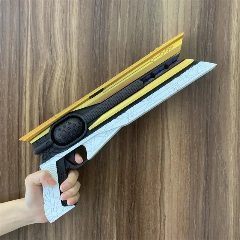 OW Gun Cosplay Angela Ziegler Mercy Angel Shock Gun Prop Weapons Model Safety PU Rubber Model Halloween No Shooting