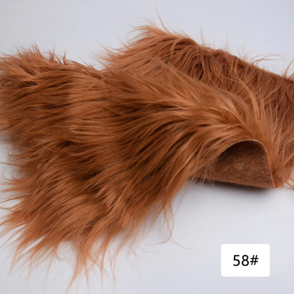 8cm Pile Length Imitation Fur Fabric Diy Cosplay Clothing Hairy Fur Fabric Bundle Long Hair Plush Fabrics By Meters Liquidations