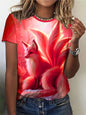 2025 New 3D Cat Print Ladies Urban Street Fashion T-shirt Animal Lover T-shirt Summer Everyday Casual Ladies Short Sleeve Top