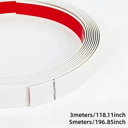 1PC 3/5m Beautiful Border White Sticke Rwood Grain Edge Banding Cover Up, Repair Wall, Furniture, Edge Decoration Sticker