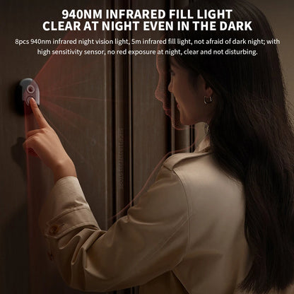 Xiaomi Smart Cat eye 2 WiFi Wireless Camera Video Peephole Doorbell 3MP HD Infrared Night Vision 180 Wide Nngle For Mi Home APP