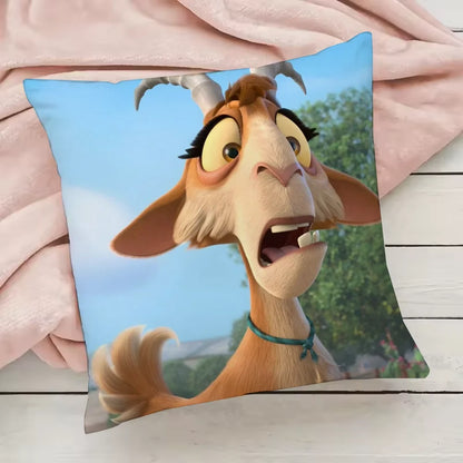 Cute Cartoon Ferdinand Pillow Case Pillowcase Anti-dustmite Pillow Invisible zipper silky short plush Sofa cushion cover