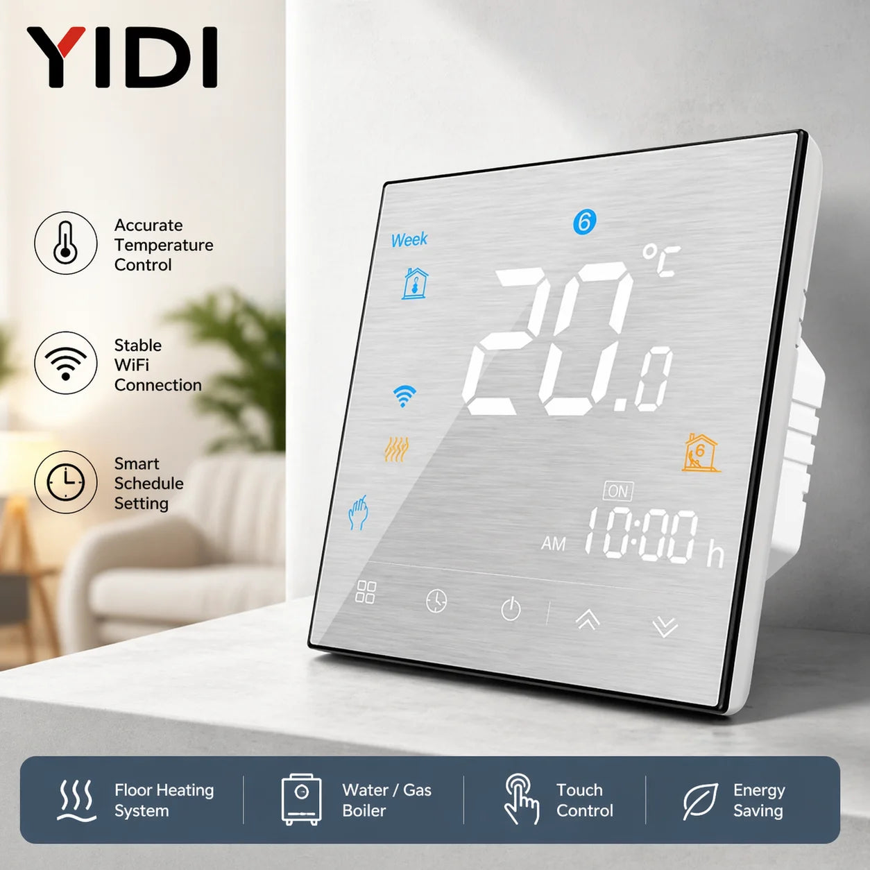 Water Electric floor Heating Water/Gas Boiler Smart WiFi ZigBee Thermostat Temperature Controller Works Tuya Alexa Google Home