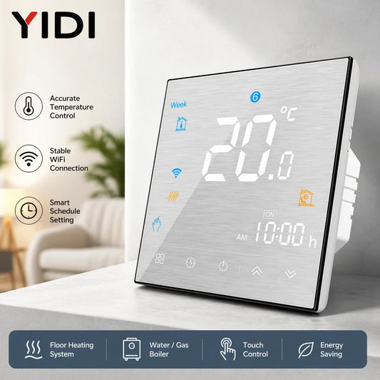 Water Electric floor Heating Water/Gas Boiler Smart WiFi ZigBee Thermostat Temperature Controller Works Tuya Alexa Google Home