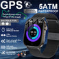 2026New Military Dual-band GPS Smart Watch Compass IP68K Waterproof Bluetooth Call Heart rate Sports Smart Watch For IOS Andriod