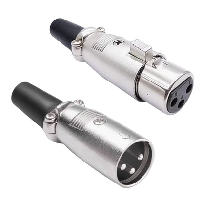 5/20Pcs Japan Style 3/4/5 Pin XLR Male XLR Female Converter  XLR Microphone Audio Cable Metal Cannon Plug Connector Amplifier