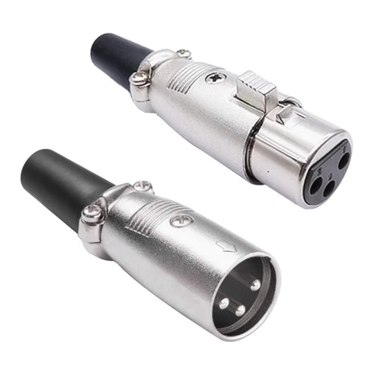 5/20Pcs Japan Style 3/4/5 Pin XLR Male XLR Female Converter  XLR Microphone Audio Cable Metal Cannon Plug Connector Amplifier