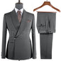 Elegant 2-Piece Men's Suit Slim Fit  Blazer And Pants Set for Wedding Groom Tuxedo Business Party