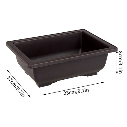 Rectangular Square Flowerpots Imitation Purple Clay Succulent Plants Pots Oval Pots Outdoor Garden Landscape Bonsai Pot Trays