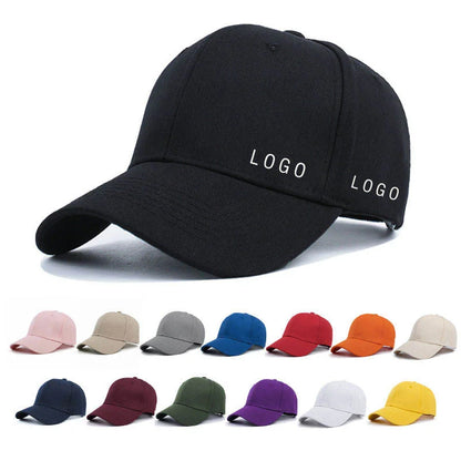 Customized Printed Logo DIY Embroidery Baseball Cap Unisex Adjustable Men Women Sport Trucker Hat Solid Color Personalized Caps