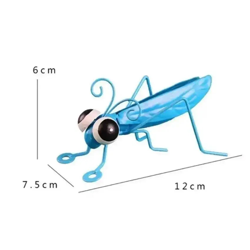 Garden Cute Creative Metal Grasshopper Statue Decoration Outdoor Tree Wall Art Garden Grasshopper Statue Decoration Courtyard