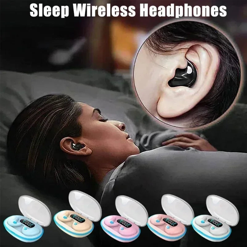 Sleeping Earbuds Wireless Mini Headphones For Work TWS Bluetooth Earphone Stereo Hidden Headsets with Mic HD Call Waterproof