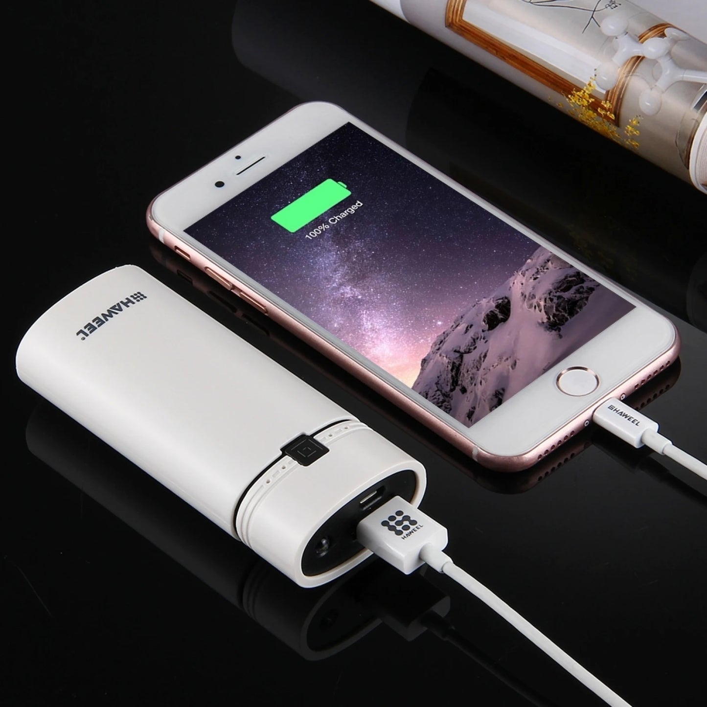 HAWEEL DIY 2x 18650 Battery (Not Included) 5600mAh Power Bank Shell Box with USB Output & Indicator Charging Box for Smartphone