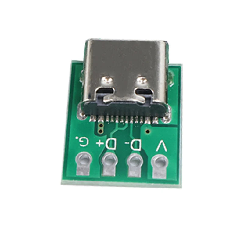 USB 3.1 Type-C 16 Pin Test Breakout Board Full Pinout Socket for Diagnosis Data Cable Repair Prototyping Electronics Arduino NFC