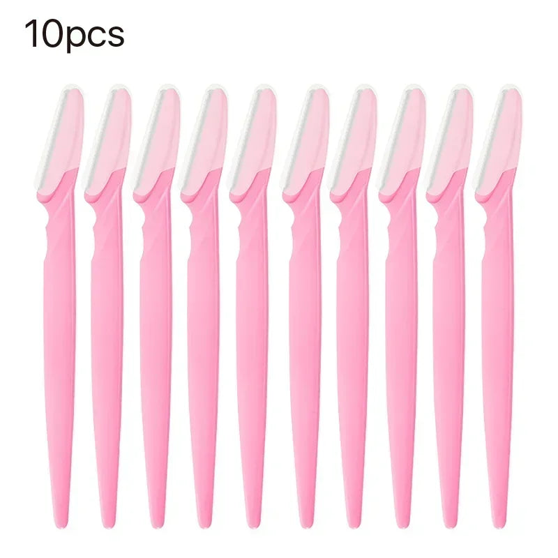 5-100PCS Wholesale Blade Portable Eyebrow Trimmer Shaver Face Razor Eye Brow Epilation Hair Removal Cutters Safety Razor