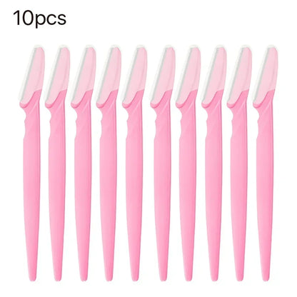 5-100PCS Wholesale Blade Portable Eyebrow Trimmer Shaver Face Razor Eye Brow Epilation Hair Removal Cutters Safety Razor