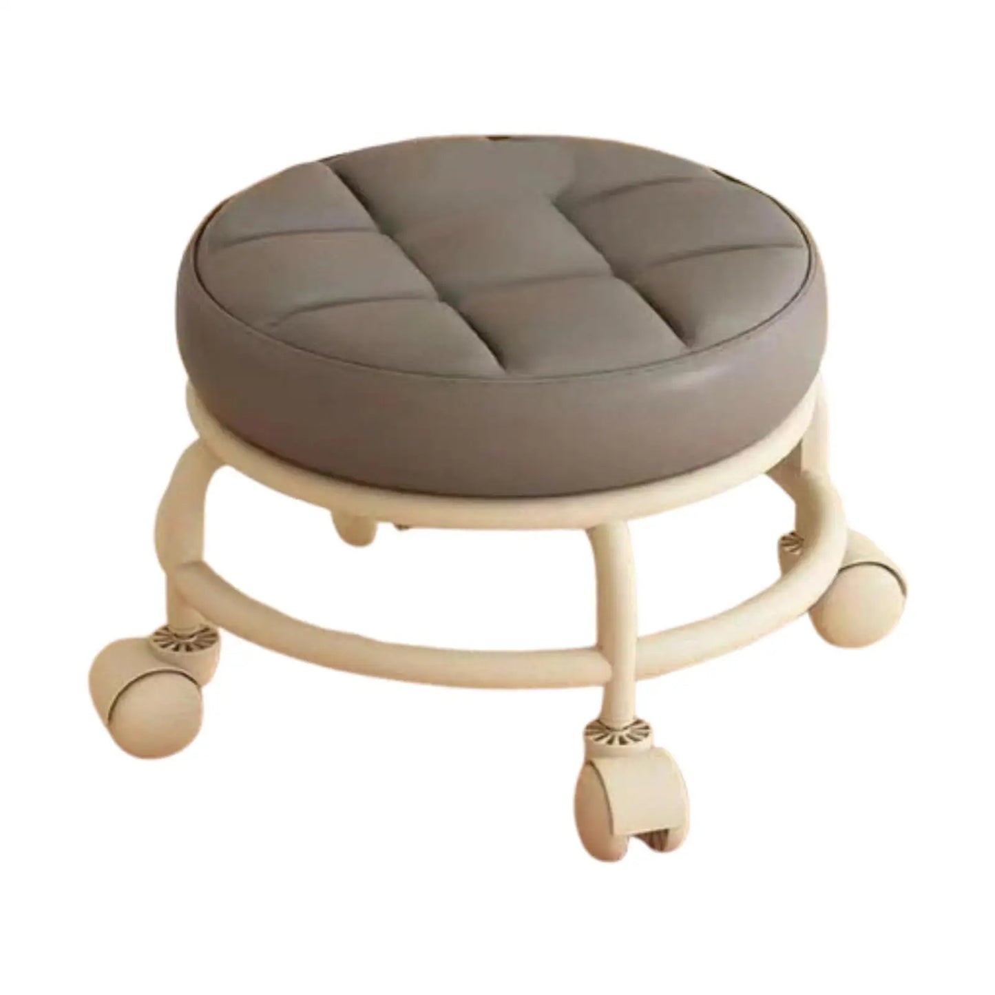 Low Rolling Stool Roller Seat Adults Child Round Foot Rest Low Height with Wheel