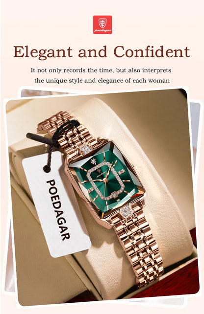 POEDAGAR Luxury Brand Ladies Wristwatch Waterproof Stainless Steel Date Women Watch Casual Fashion Quartz Women’s Watches Reloj