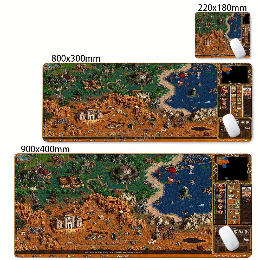 Gaming Laptops Keyboard Mat Desk Protector Gamer Mats Anime Heroes of Might and Magic 3 Map Deskmat Laptop Accessories Mouse Pad