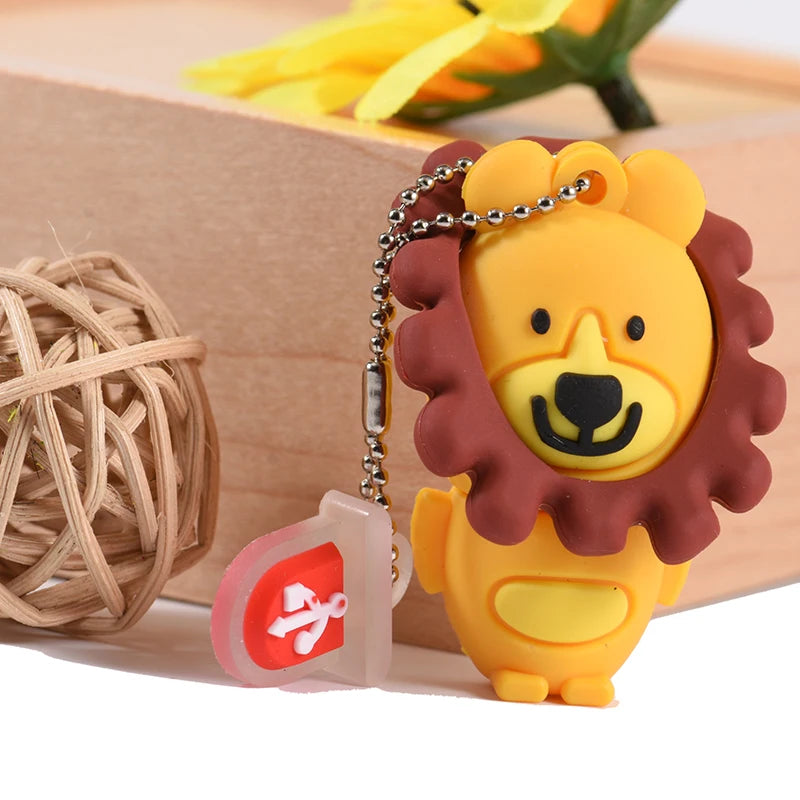JASTER Uroczy Kreskówkowy Zwierzęcy Pendrive USB 64 GB Pingwin Kot Pamięć USB 32 GB Sowa Dinozaur Pendrive 16 GB Pszczoła Lis Pendrive 8 GB
