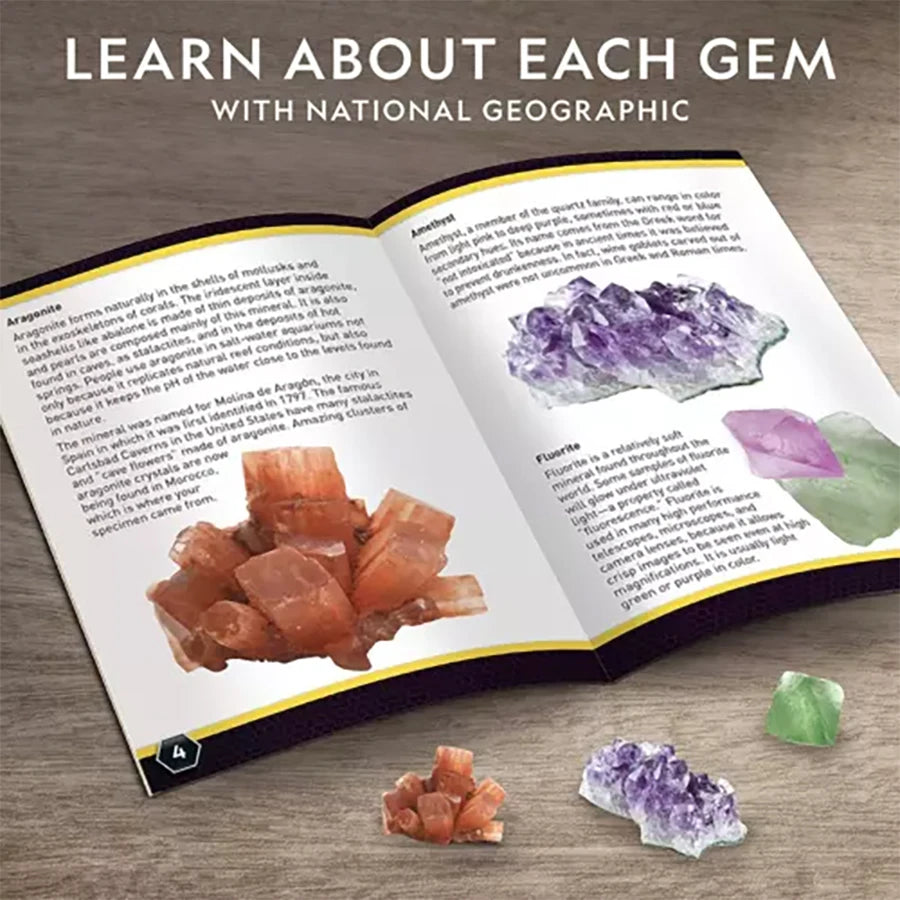 STEM Mega Gemstone Dig Kit-dig and discover gem stone crystal dig toy set child educational toy crystal mining kit Kids gift