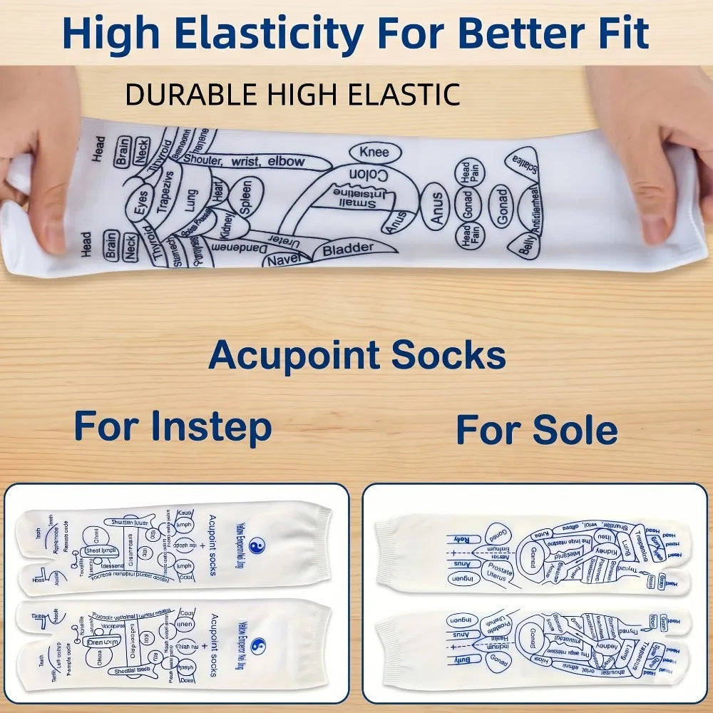 6Pcs Foot Pressure Point Therapy Trigger Point Massager Stick Acupressure Reflexology Sock with Massage Tools Set Foot Care Tool