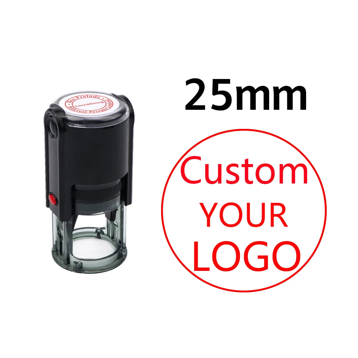 Custom Logo Round Stamp Personalized Image Self Inking Stamper Customized Business Logo Text Stamps-4 Sizes-5 Ink Color Options
