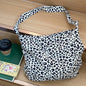Female Leopard Print Messenger Bag Modern Shoulder Canvas Bag Student Diagonal Large Capacity Straddle Bag