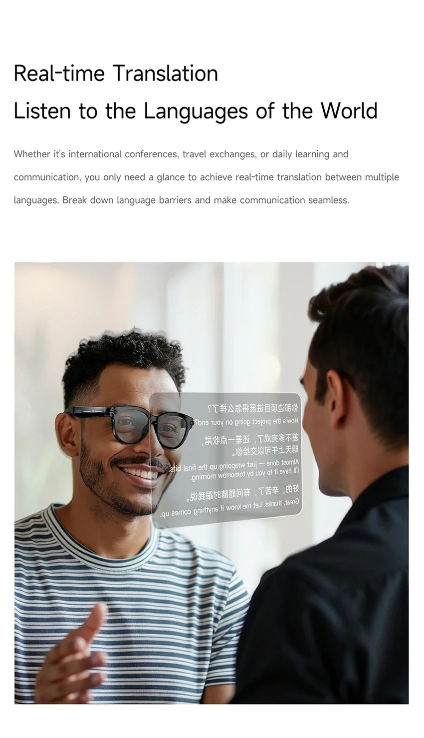 Xiaomi AI Smart Glasses 8K HD Camera LED light Translation Dialogue Meeting Video Record Outdoor Sports Sunglasses 2026 New