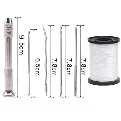 Leather Sewing Awl Set Replaceable Multifunctional Shoes Repair Tool Kit Punch Stitching Needles DIY Sewing Leathercraft