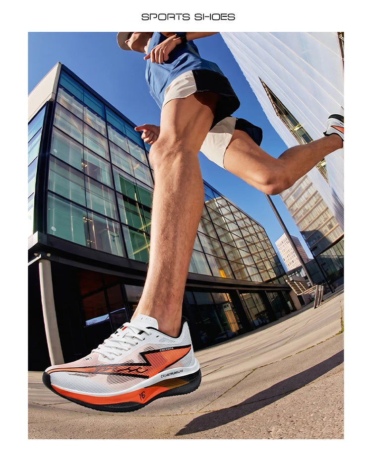 Men's and Women's Running Shoes Anti Slip and Shock-Absorbing Carbon Fiber Board Professional Marathon Chunta Sports Shoes