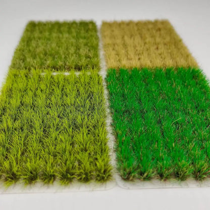 120PCS Multicolor Grass Tufts 8mm Height Self-Adhesive Miniature Flower Grass Model DIY Accessories Sand Table Layout