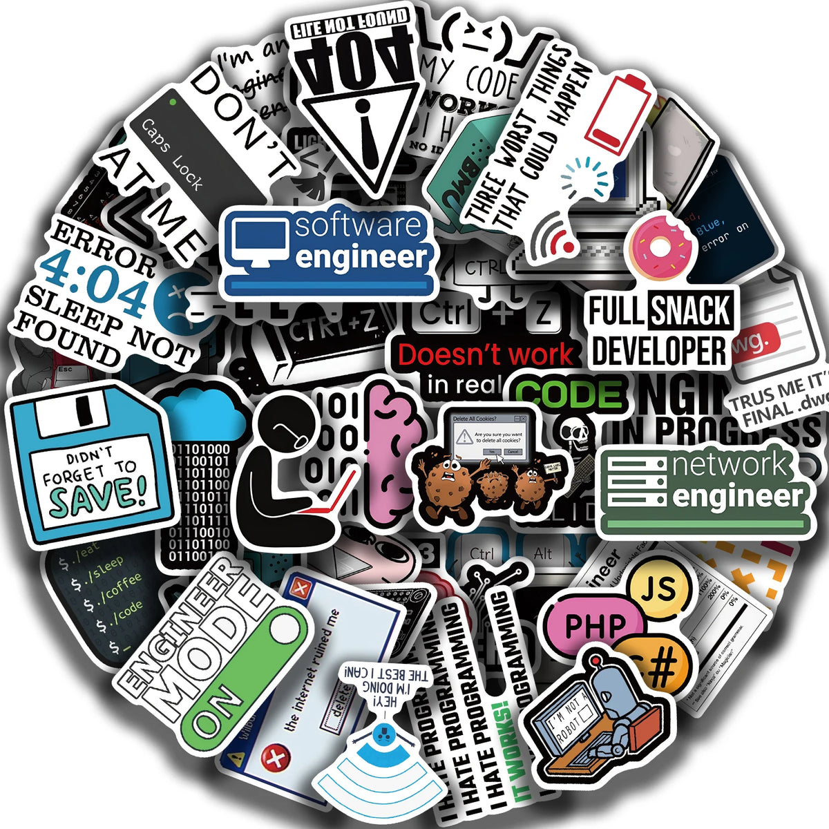 50PCS of Cute MEME Stickers DIY Diary Laptop Luggage Skateboard Graffiti Decals Fun Classic Toys