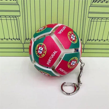 USA Mexico Canada All Country Flag Football Keychain Fidget Stress Ball Squishy Decompression Toy Anxiety Relief Fan Souvenir