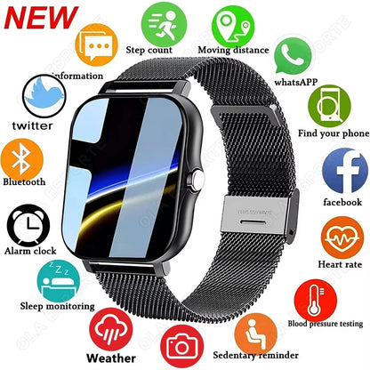 2026 New Smart Watch for Men Women Gift 1.83-inch Full Touch Screen Sports Fitness Watch Bluetooth Call Digital Smartwatch HW12